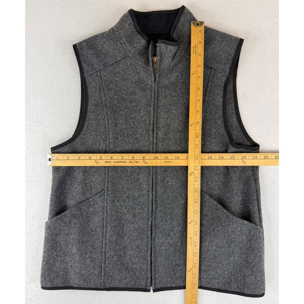 Stormy Kromer The Buttonless Vest Women Large Gray Wool Blend Handcrafted USA - Picture 2 of 6